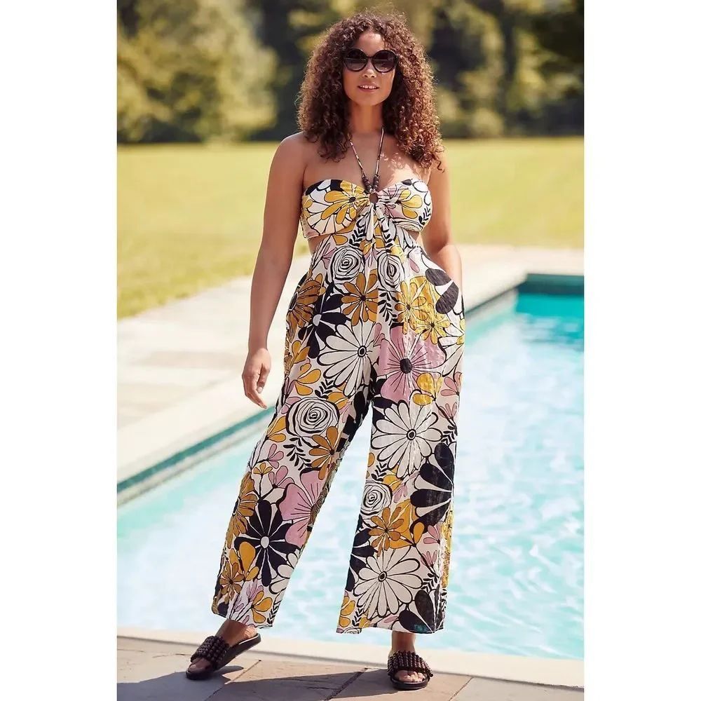 Kenzie Parrott for Anthropologie Beaded Jumpsuit